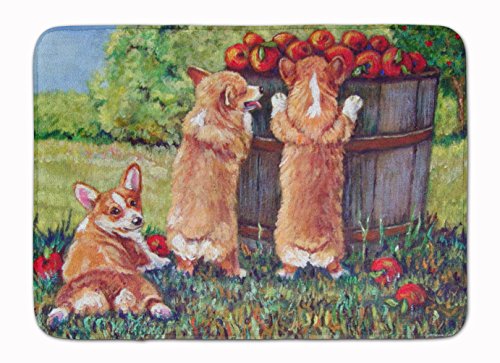 Caroline's Treasures Apple Helper Corgis Floor Mat, 19