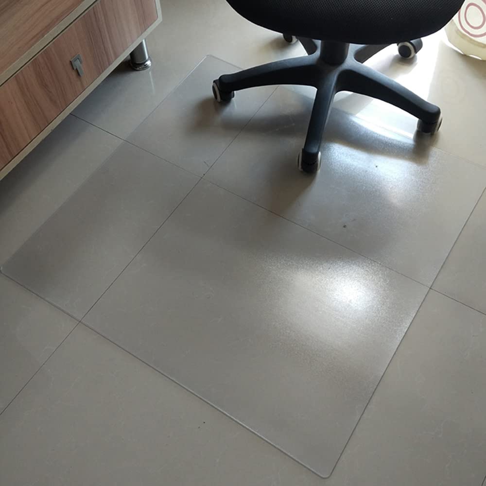 XUAN Tappetino Protettivo per Sedia da Ufficio Rettangolare Tappeto Salvapavimento Trasparente Tappeto Protettivo Pavimenti Duri/Piastrelle 2mm di Spessore (Size : 80x100cm)