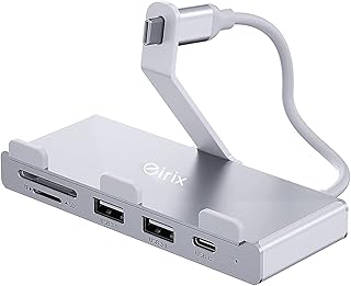 iMac Hub Adapter - eirix Aluminum 6-Port USB 3.1 Hub Adapter with USB-C Data Port, 2 USB 3.1 Port, SD/Micro SD Card Reader, HDMI 4K 60Hz Port (iMac hub)