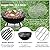 Charcoal Grill with 2 Grilling Racks, Joyfair 14 inch Small Portable BBQ Grill with Locking Lid for Outdoor Camping/Patio/Backyard Barbecue/Tabletop Cooking, Enamel Coated & Dual Vent System (Black)