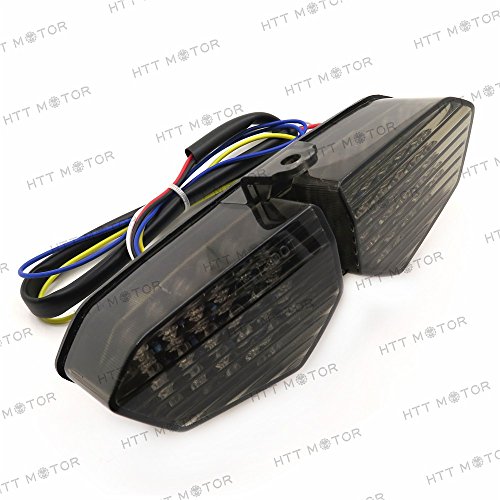Httmt Mt178- Taillight Integrated Turn Signals Compatible With Yzf R6 03-05 Xtz1200 12-14 Smoke #TOP2