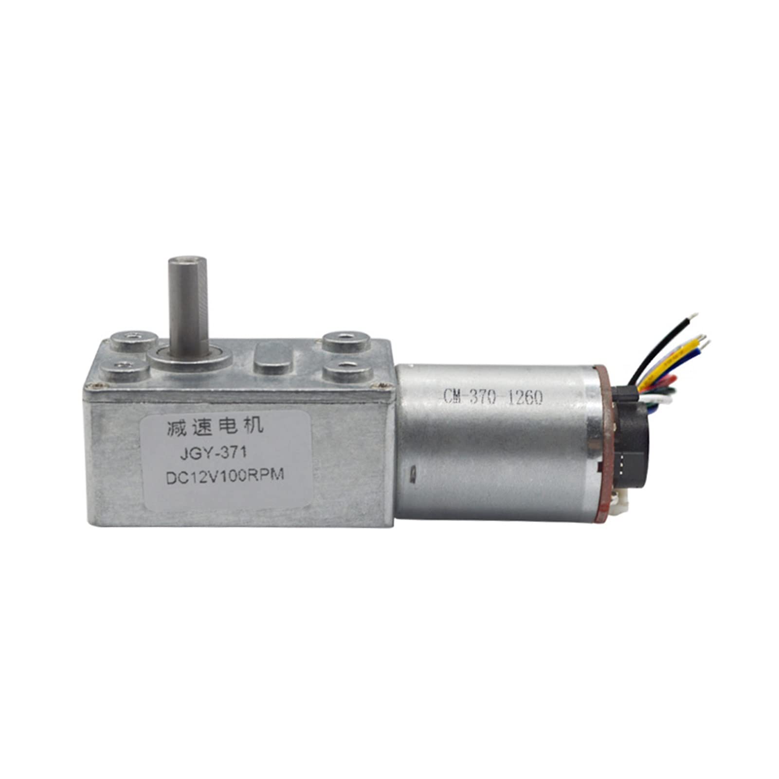 Gleichstrommotor 6 V 12 24 U/min 10 18 23 30 40 90 150 Selbstsperrender Hall-Encoder Schneckengetriebe-Untersetzungsmotor JGY370 Getriebemotoren:, Spannung: DC V)(Dc 6v,90)