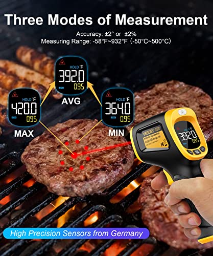Vesogy N31N324 Infrared Thermometer Temperature Gun -58°F ~932°F, Digital Laser Thermometer Gun thumb #3