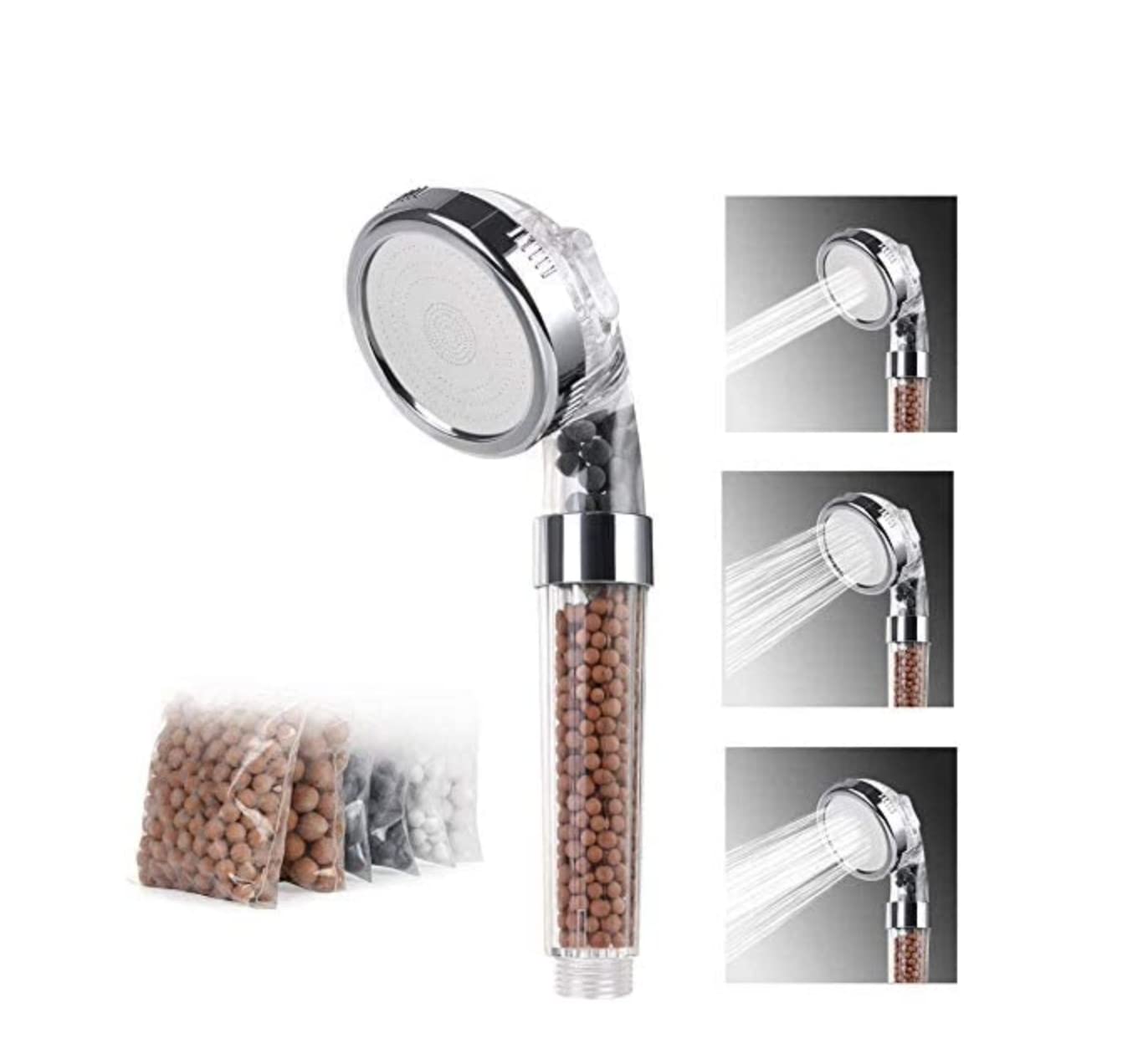 Hausler High Pressure Providing Shower Head Water Saving With Filtration Mineral Beads Removing Chlorine