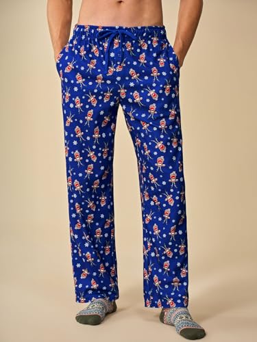 Runcati Mens Christmas Pajama Pants Fleece PJ Lounge Pants Holiday Party Sleepwear2