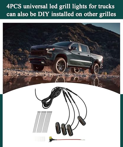 4 Piezas Luces LED Ámbar para Parrilla de Camión miniatura 2