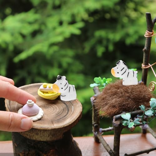 Figurines de mini zèbres Cabilock en résine pour micro-jardin et gâteau (24 pièces) - 6