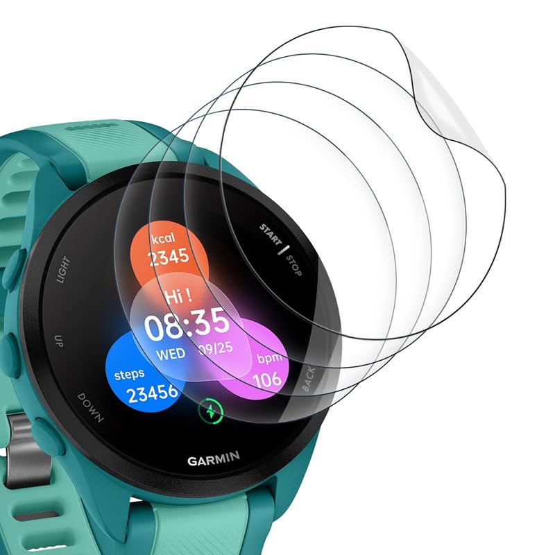 SkyKeep (4 Stücke Soft TPU Screen Protector für Garmin Forerunner 165 Schutz Folie Garmin Forerunner 165 Music Schutzfolie,HD Displayschutz,Kratzfest,Ultra-klar,Anti-Bläschen