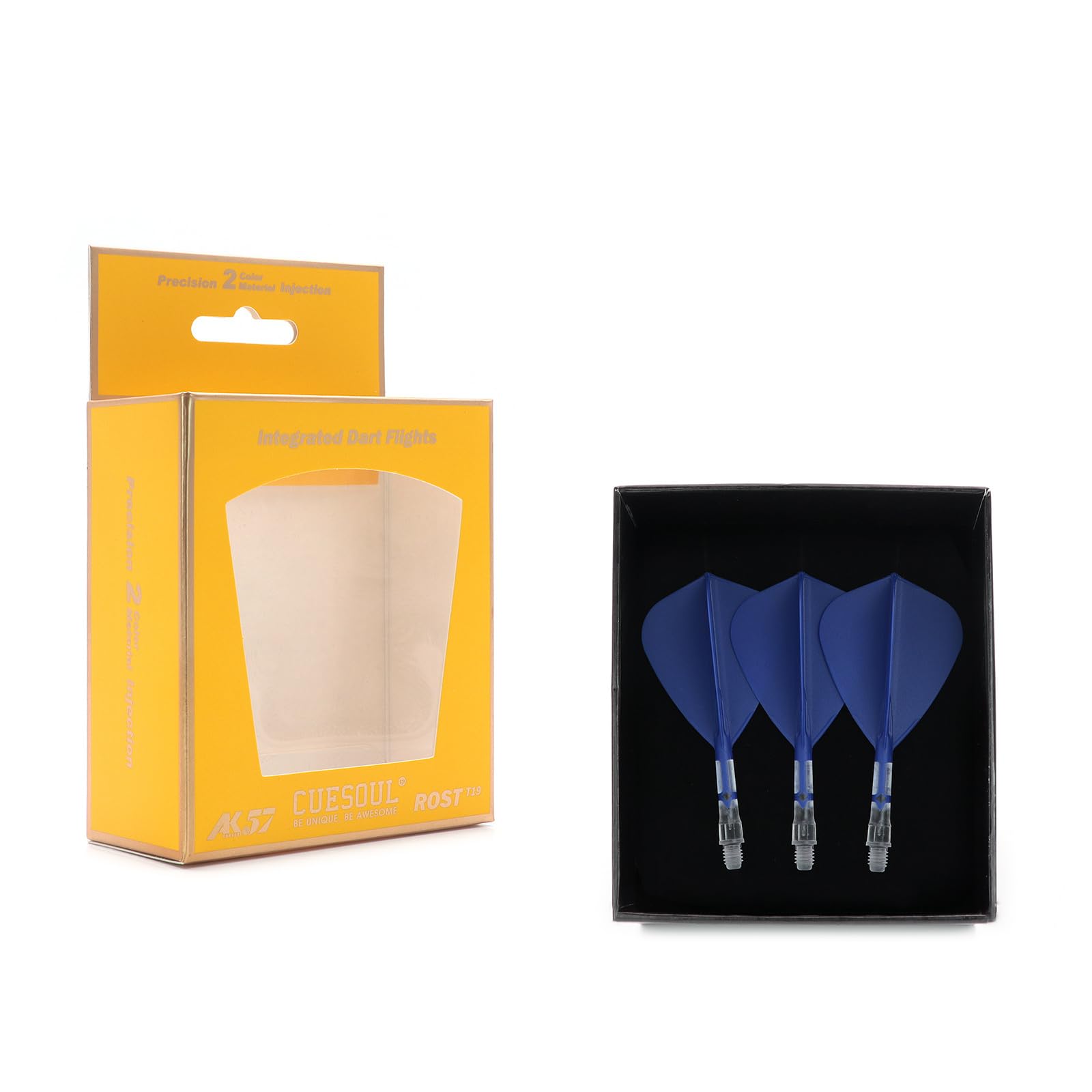 CUESOUL ROST T19 Integrated Dart Shaft and Flight Kite Shape,Set of 3