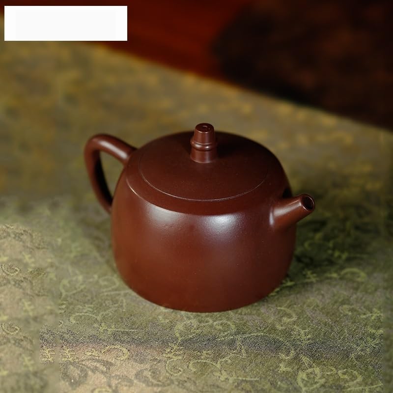 Dzbanek do herbaty ziołowej 200 ml, fioletowa glina, ręcznie robiony dzbanek do herbaty, surowa ruda, fioletowy błoto, zestaw do herbaty Zisha, akcesoria do ceremonii herbacianej, rzemieślniczy zapa
