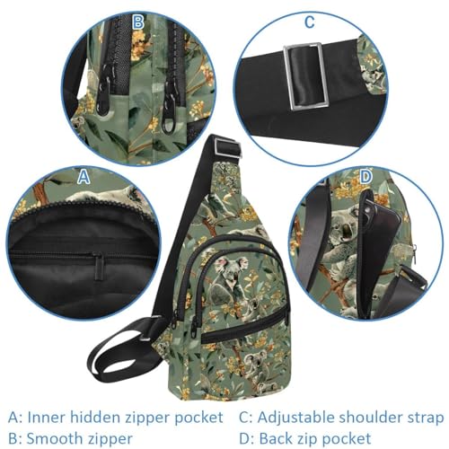 Mochila cruzada de senderismo con riñonera ajustable multicolor 2