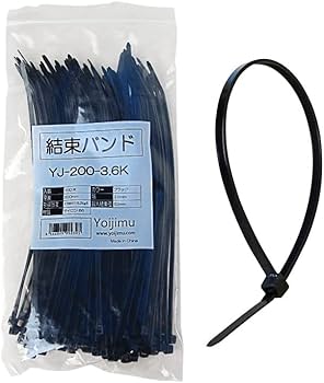 Amazon.co.jp: 結束バンド 200mm×3.6mm / 100本セット(ブラック) (N