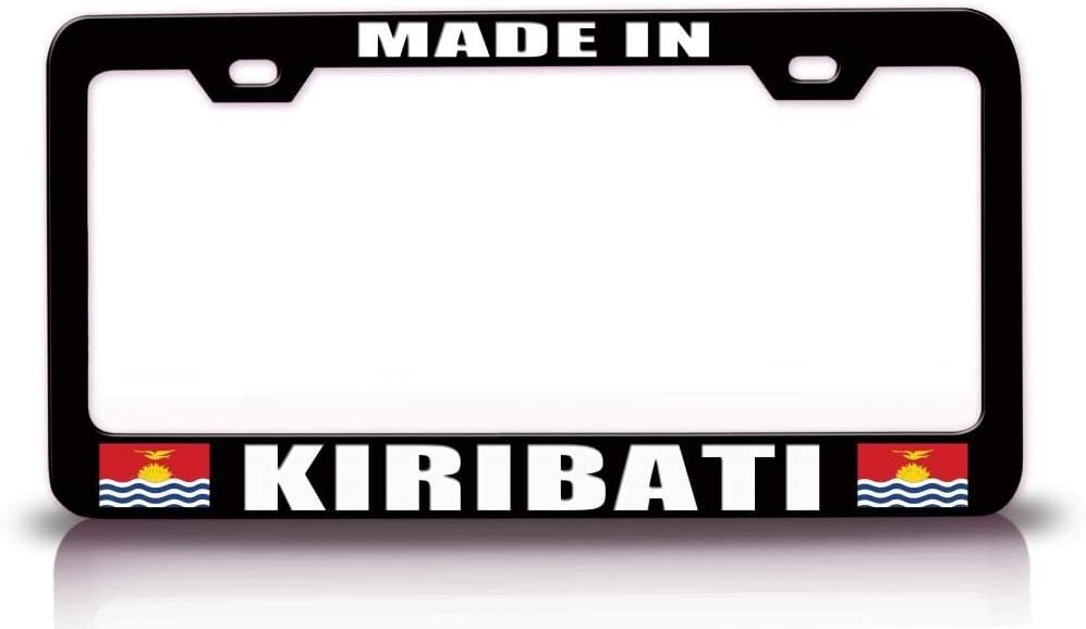 Made in Kiribati Flag Metal Car SUV Truck License Plate Frame Bl g70