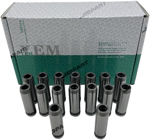 16 PCS V3307 Intake and Exhaust Valve Guide Suitable For Kubota Diesel Engine Parts Repair Replacement