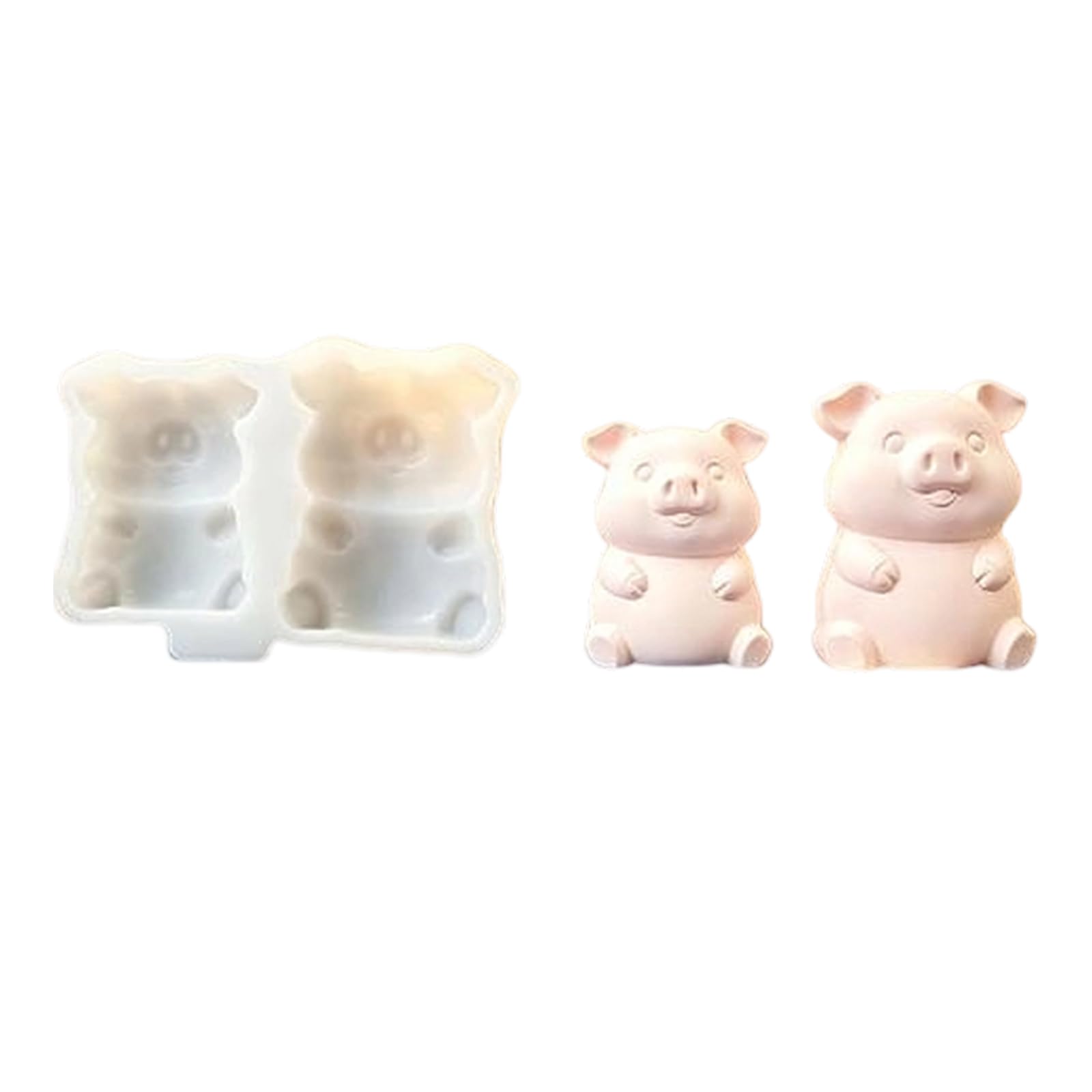 Alksubbm Piggy Shape Silicone Molds for Soap Easy Demolding Multipurpose Silicone for Epoxy Resin Food Grade Elastomer Cast