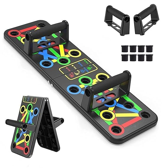 TWINZFIT Pushup Board, 15 in 1 Push Up Stand, Multi-Function Flex Board for Chest, Triceps, Shoulder, Back Muscles, Home Workout Gym Equipment, Multicolour Durable, Portable-picture-23
