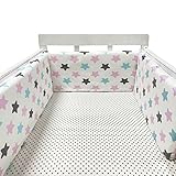 LOVEXIN Chichoneras Cuna Plegable, Ajustable, Extraíble y Previene Riesgo de Asfixia de Protector de Cuna para bebé, Protector Cuna Chichonera,D,200 * 30cm