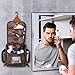 Masa Kawa Leather Hanging Travel Toiletry Bag for Men Portable Expandable Camping Cosmetics Makeup Toiletries Organizer Vintage Bathroom Shaving Kit Brown Wash Bags