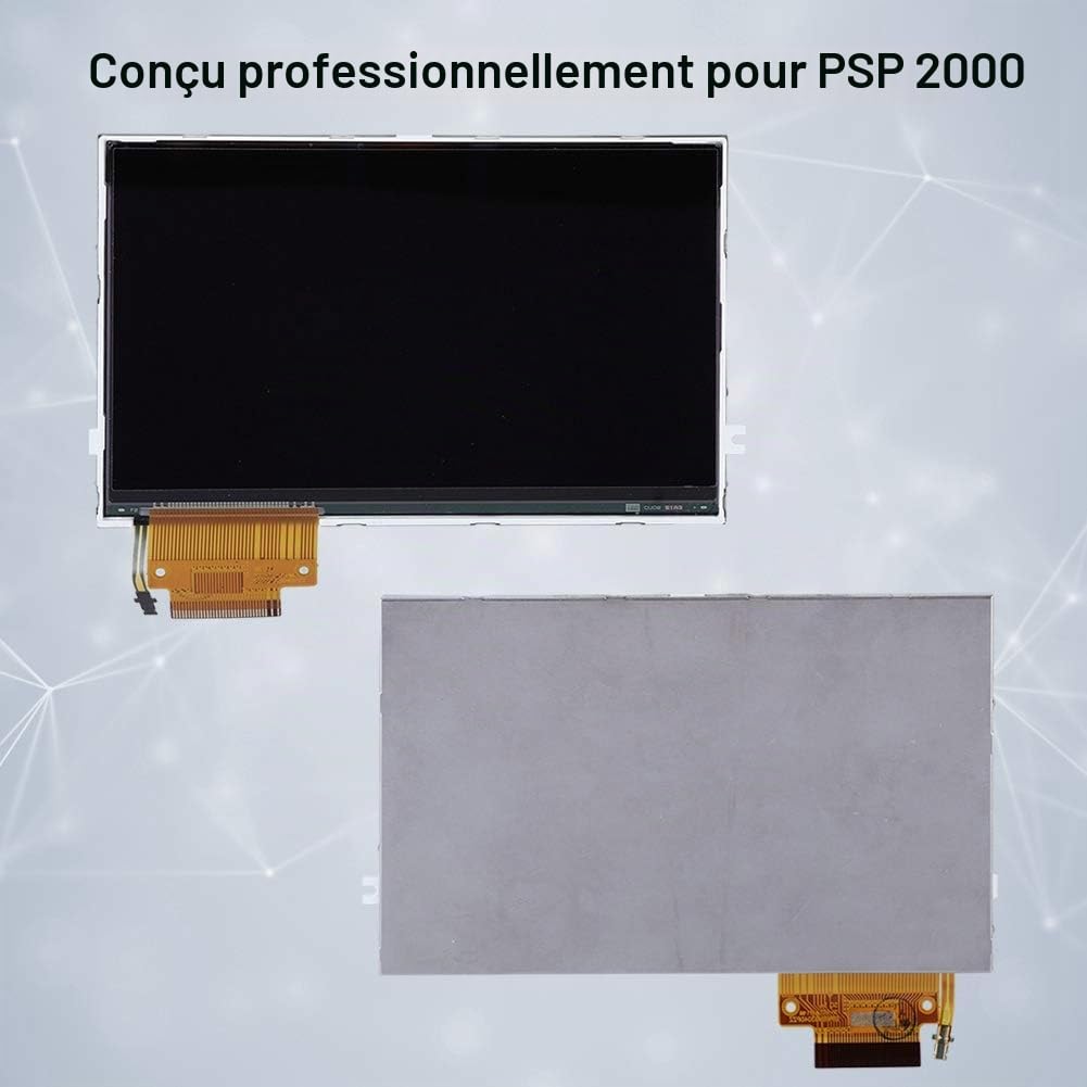 Diyeeni Ecran LCD de Remplacement pour PSP 2000/2001/2003/2004, Haute Précision d'ajustement et Installation Facile Pièces de Rechange pour PSP