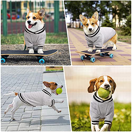 Kuoser Dog Sweater, Stretchy Pullover Fleece Dog Coat Jacket, Soft Thickening Warm Pup Dog Knitwear Sweatershirt, Windproof Winter Dog Coat Apparel Outfit With Leash Hole For Small Medium Dogs Cats #TOP6