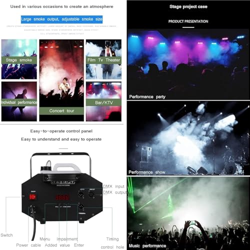 Máquina de niebla de control de 3000W para efectos visuales en conciertos 4