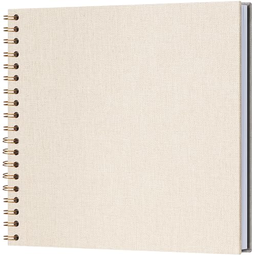 Vienrose álbum de fotos de scrapbook capa de linho duro livro de fotos de 8 x 8 polegadas papel kraf