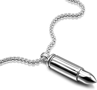 Dankadi Sterling Silver Bullet Urn Necklace