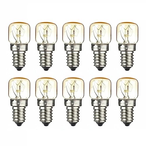 Leona Co 7W Himalayan Salt Lamp Globe Bulb: Heat Resistant Light Bulbs E14 Warm White Replacement Bulbs for Salt Lamps & Decorative Fixtures (10)