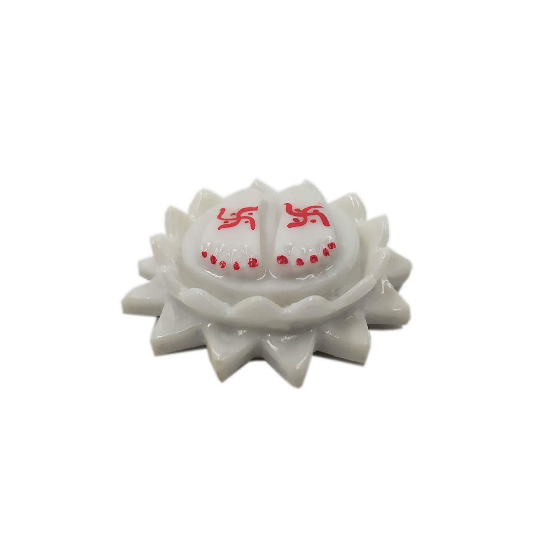 Marble Lotus Charan Paduka - Puja Idol -4 Marble Lotus Charan Paduka - Puja Idol -4