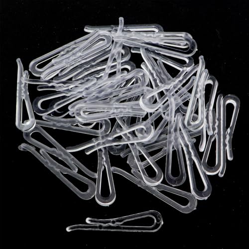 Caishun 300PCS 38mm U Shape Transparent Plastic Crocodile Clips Shirt Fixed Packing Clip for Folding Shirts Sleeves Socks Ties