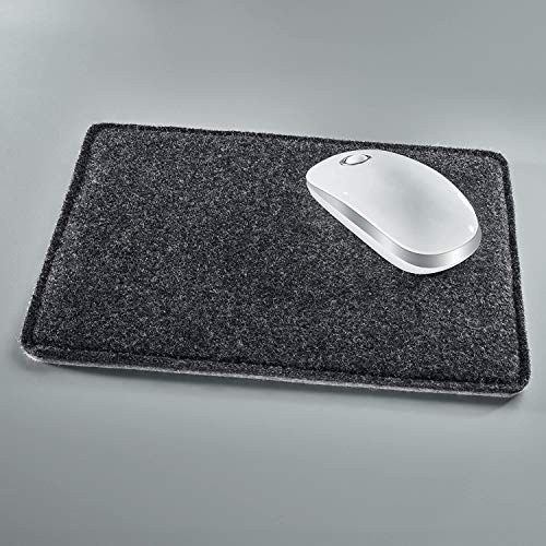 Image of House of Quirk Felt Desk Pad Laptop Keyboard Mouse Pad with Paper and Pen Pocket for Desktops (Dark Grey) 60x40cm