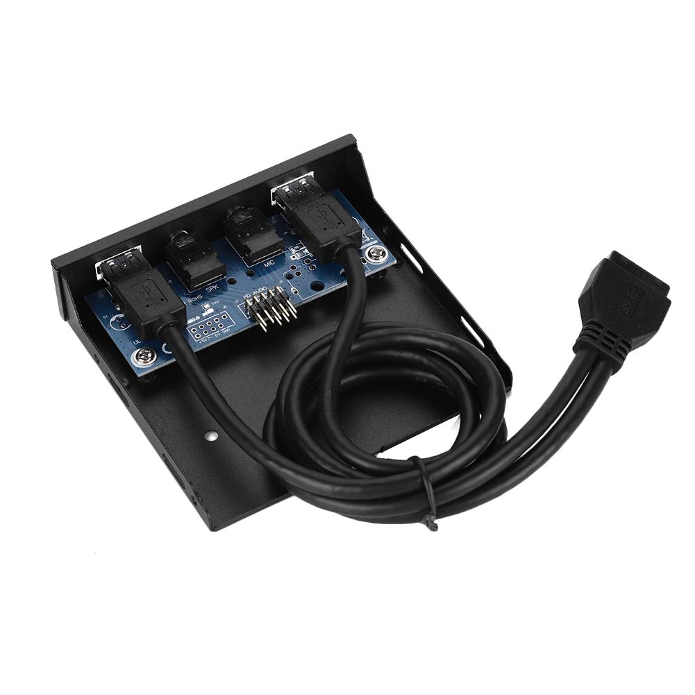 Bewinner Parte anteriore 'unità floppy, audio USB 3.0 Parte anteriore 'unità floppy, 3,5 pollici 2 interfacce USB 3.0 con audio MIC, per riservare l'interfaccia I/O anteriore del