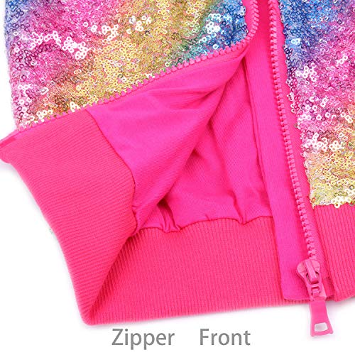 Image of Cilucu Kids Jackets Girls Boys Sequin Zipper Coat Jacket for Toddler Birthday Christmas Clothes