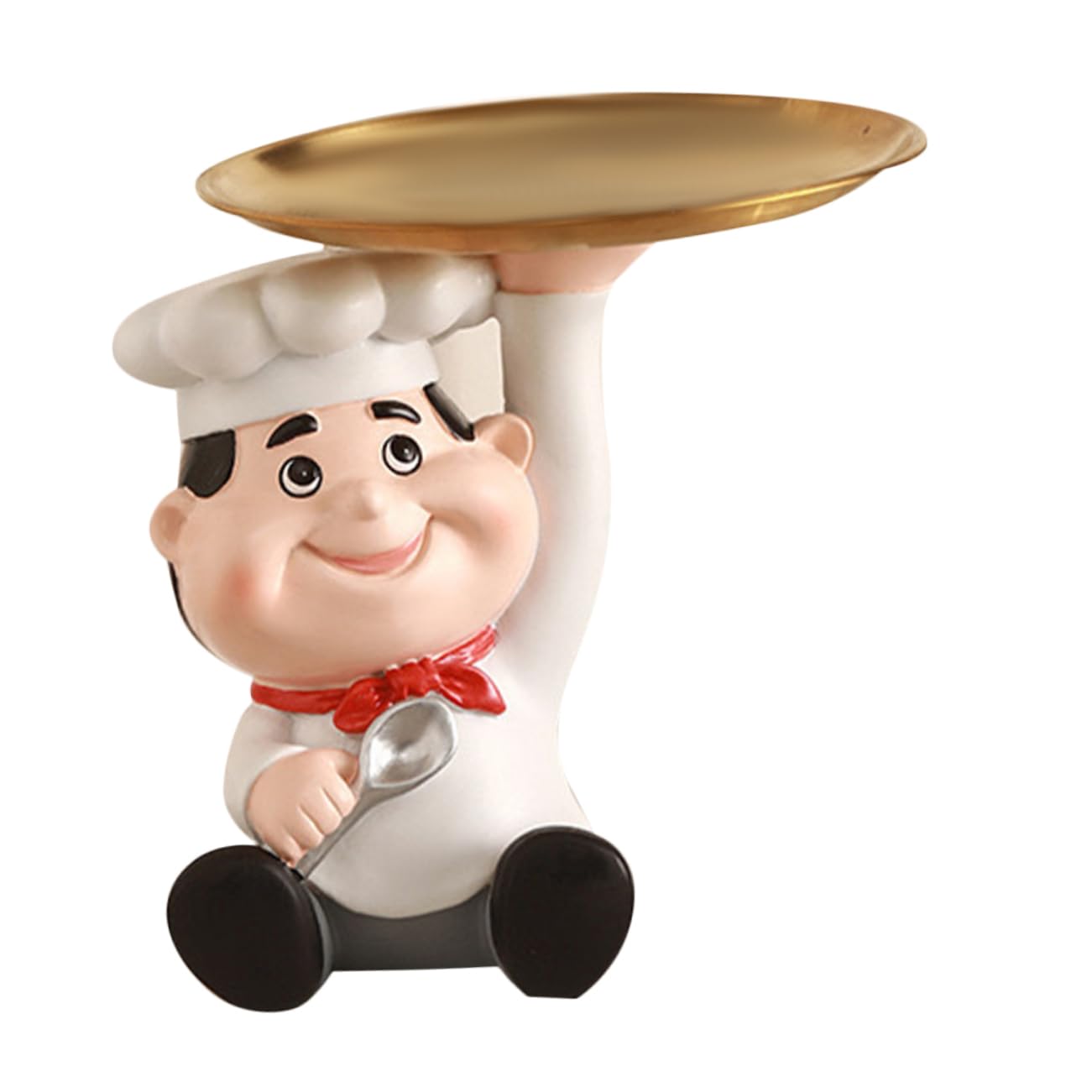 OUNONA Portaoggetti a Forma di Chef in Resina Bianca per Cucina, Decorazione per Casa, Utenza per Borse e Trucchi
