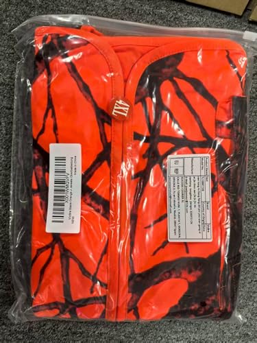 VicBre Blaze Orange Hunting Vest with Pockets for Men fishing Camping Outerwear2
