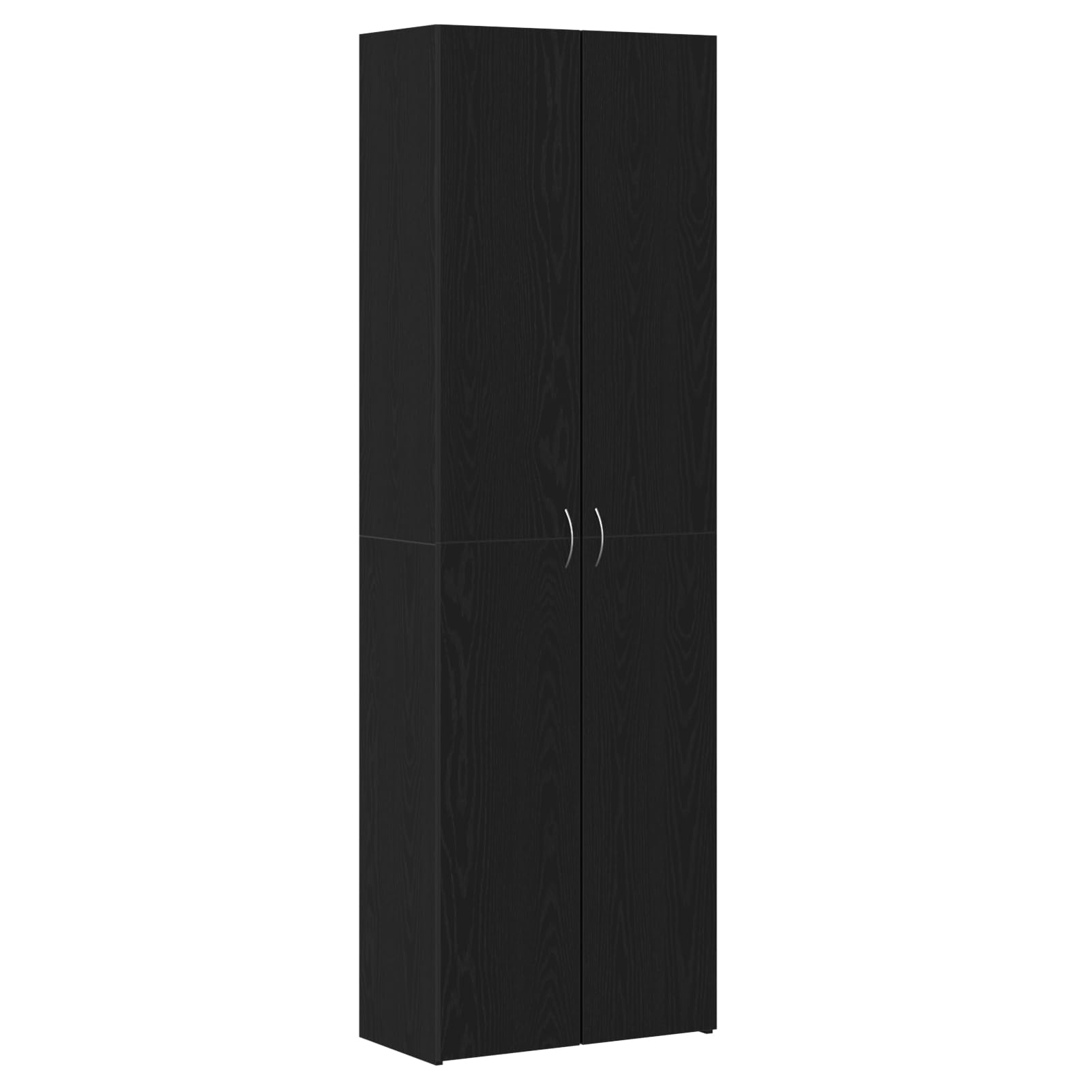 Rantry Moderne Büroschrank Schwarz Eichen-Optik Holzwerkstoff 60 x 32 x 190 cm - für effizientes Büro-Organisation Model3329298
