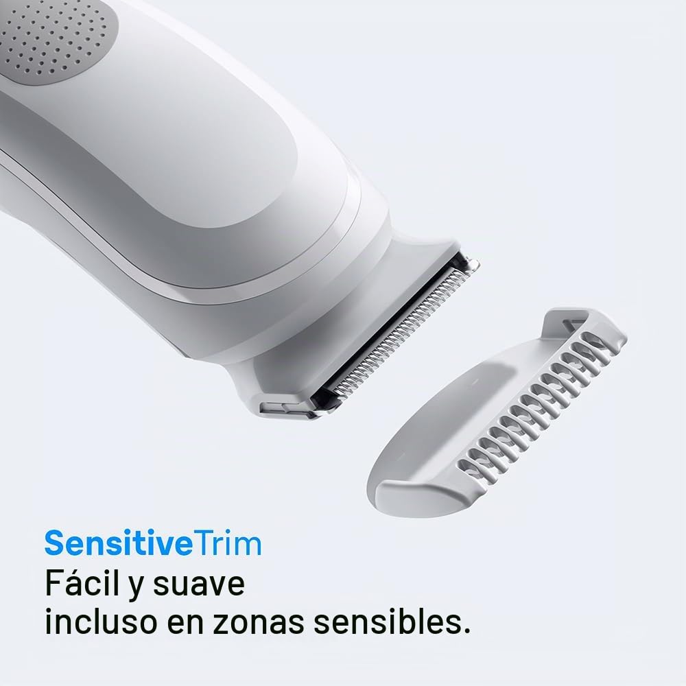 Braun Recortadora de cuerpo Series 3, 3 utensilios de cuidado, tecnología SkinGuard, tiempo de funcionamiento de 80 minutos, suave para zonas sensibles, cuidado y recorte, impermeable, BG3530, gris