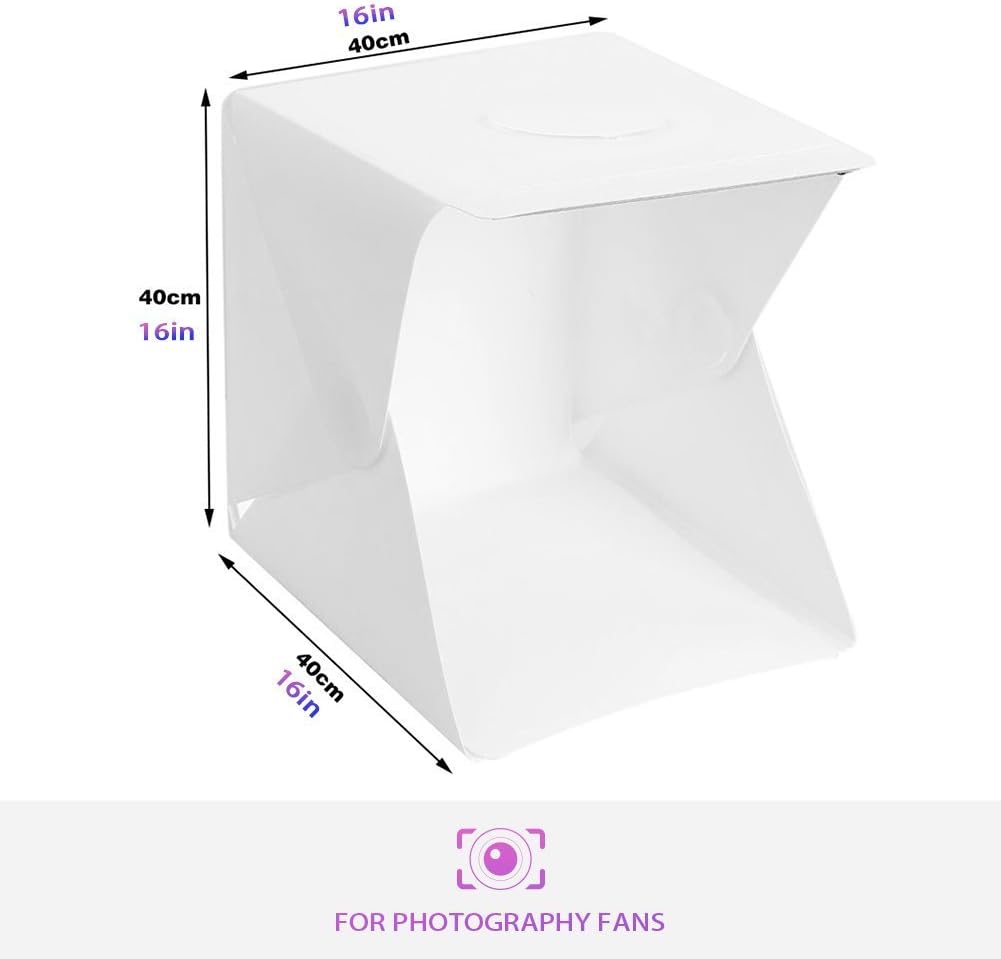 Large Size 16" x 16" Table Top Photography Studio with Portable Bag, DIY Photo Studio Portable Photography Lighting Box