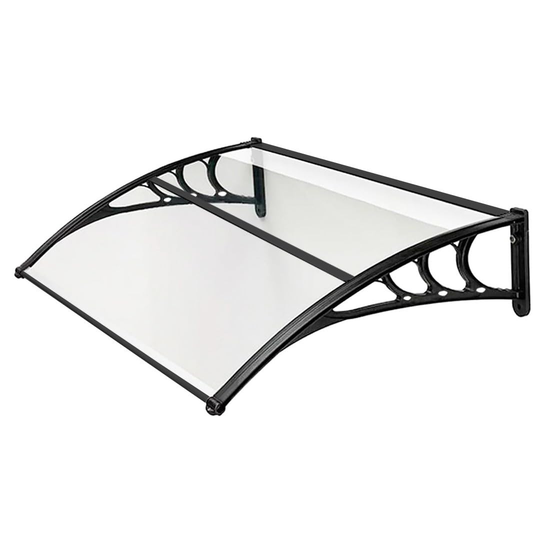 Pensilina Trasparente Copertura Tettoia Modulare Riparo Pioggia Porta Finestra Esterno 150x100 Cm