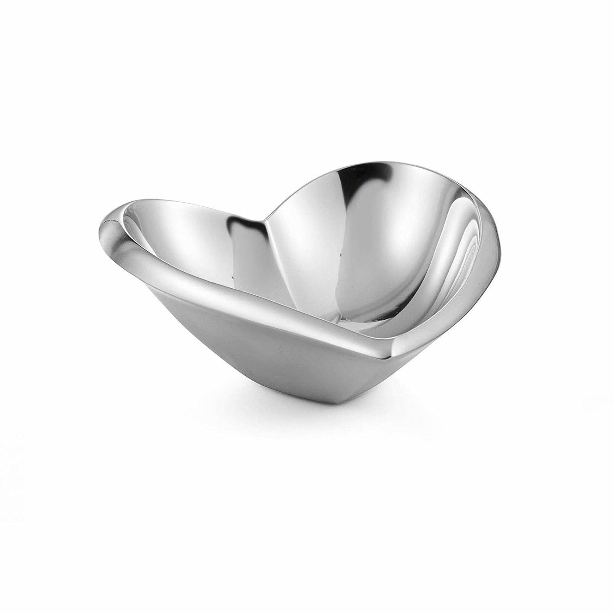 Nambé Amore Mini Bowl - 4.5 Inch Heart Shaped Decorative Accent in Lustrous Alloy, Modern Catchall & Jewelry Holder for Tabletop, Vanity, Desk & Elegant Home Décor Display Gift