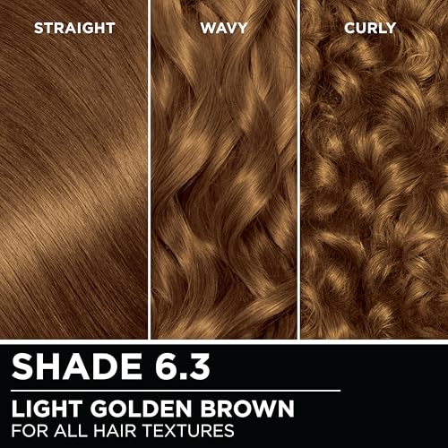 Garnier Olia Hair Color, Ammonia-Free Permanent Hair Dye, Oil-Powered Formula for 100% Gray Coverage and 3x Shinier Hair, Vegan & Cruelty Free, 6.3 Light Golden Brown, 1 Count - image 7