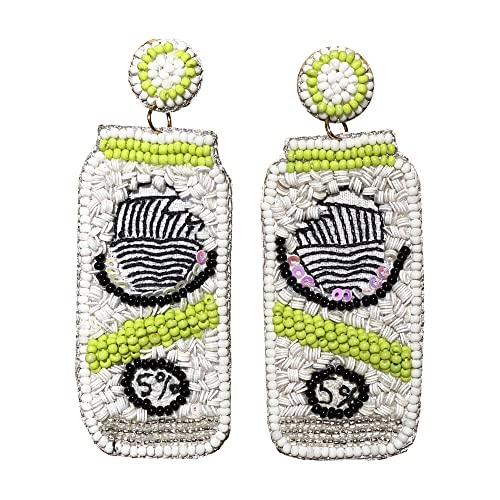 Hard Seltzer Beaded Earrings | Handmade Earrings | Cute Statement Earrings | Beer Earrings | Champagne Earrings | Drink Earrings | Alcohol Earrings | Food Earrings | Claw Earrings