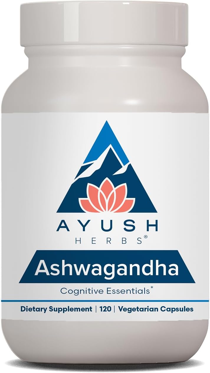 Ayush Herbs Ashwagandha Capsules - Ashwagandha for Men & Women, Ashwagandha Supplements, Pure Ashwagandha Root Powder for Stress, 500mg per Pill - 120 Servings