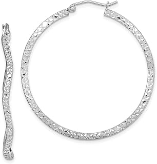 Brincos de argola redondos de prata esterlina 925 ondulados 1,75 mm conjunto de argolas de orelha joias finas para mulheres presentes para ela, Prata esterlina Cristal Diamante