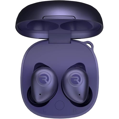 Raycon Fitness Bluetooth True Wireless Earbuds with Built in Mic 56 Hours of Battery IPX7 Waterproof Active Noise Cancellation and Awareness Mode Bluetooth 5.3 Portable Sport (Purple)