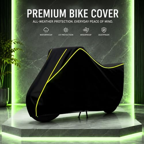 Image of SafeCovers Bike Body Cover for Bullet Cover for Rain & Dust | Water Resistant, Dustproof, UV Protection, Scratchproof | Heavy Duty Outdoor Motorcycle Cover with Elastic & Windproof Design