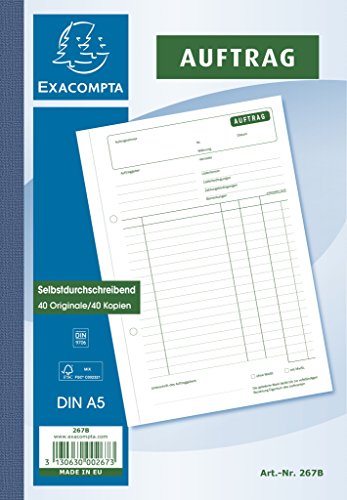 Exacompta 267B Manifolds Auftrag DIN A5, 2 x 40 Blatt