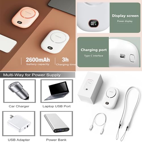 Aocoolfan DQ203 Portable Neck Fan, Handheld Mini Fan Small Personal Fan, Hand Held Fan Usb Rechargeable Eyelash Fan thumb #5
