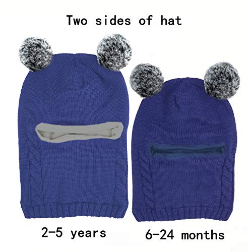 Image of Baby Girls Boys Winter Hat Scarf Kids Earflap Hood Scarves