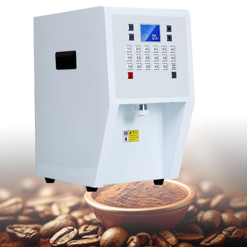 ShaiVrissian Electric Fruit Powder Dispenser 3.5l,Automatic Bubble Tea Powder Quantizer Milk Dispenser Machine,Transparent Lid,For Coffee,Cocoa,Taro Powder,Home & Commercial Use